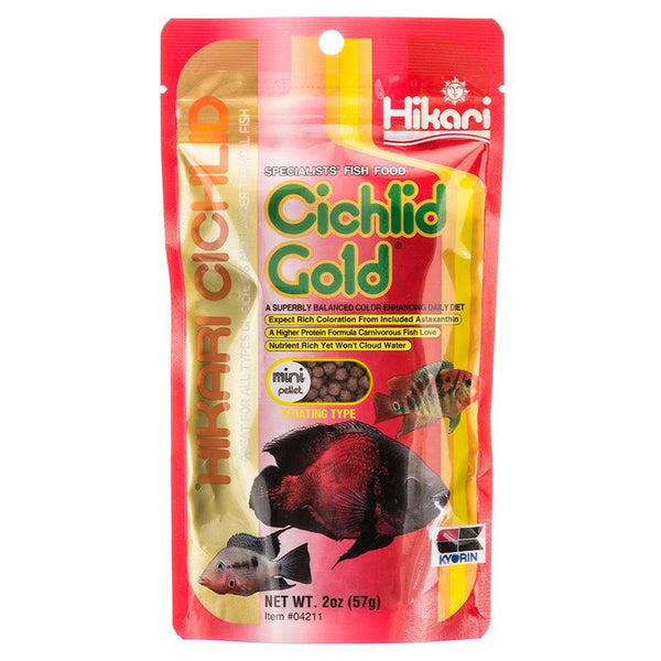 Hikari Cichlid Gold Color Enhancing Fish Food - Mini Pellet