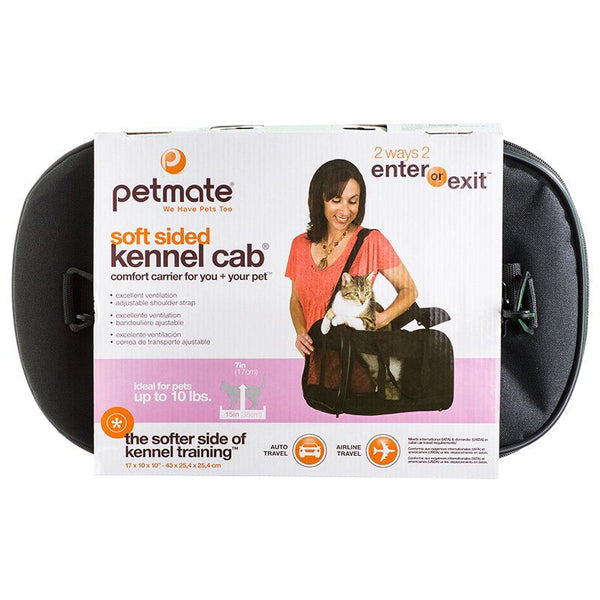 Petmate Soft Sided Kennel Cab Pet Carrier - Black