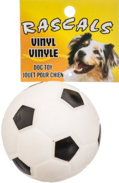 Rascals Vinyl Soccer Ball for Dogs - White