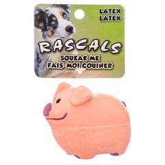 Rascals Latex Pig Dog Toy - Pink