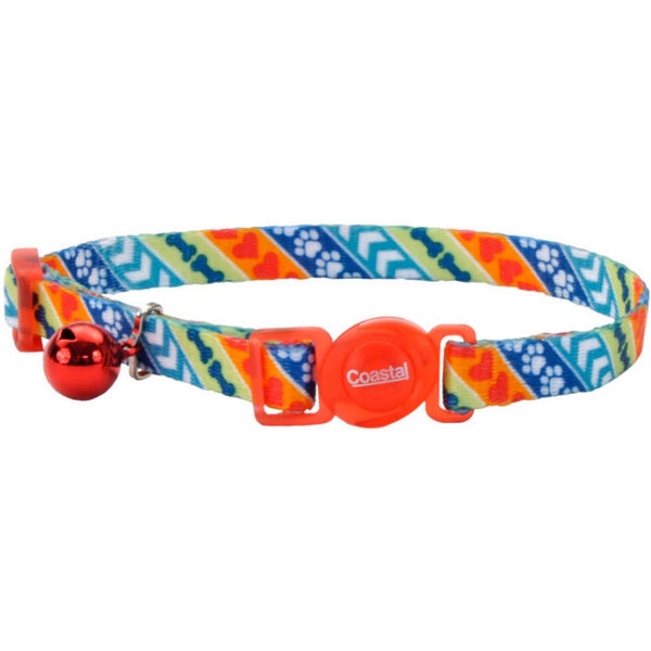 Safe Cat Adjustable Breakaway Cat Collar - Rescue Print