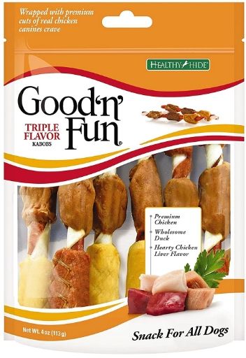 Healthy Hide Good 'n' Fun Triple-Flavor Kabobs - Chicken, Duck & Beef Liver