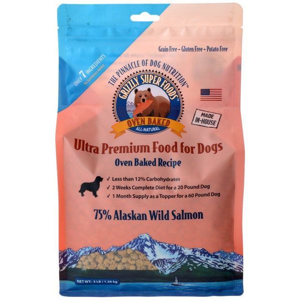 Grizzly Super Foods Oven Baked Alaskan Wild Salmon for Dogs