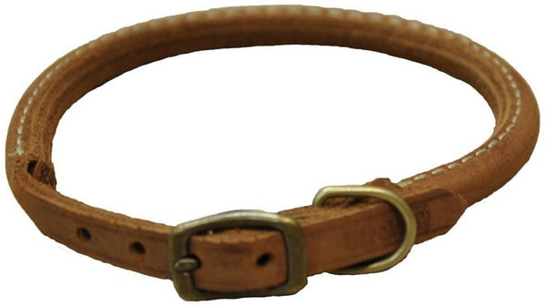 CircleT Rustic Leather Dog Collar Chocolate