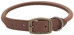 CircleT Rustic Leather Dog Collar Chocolate