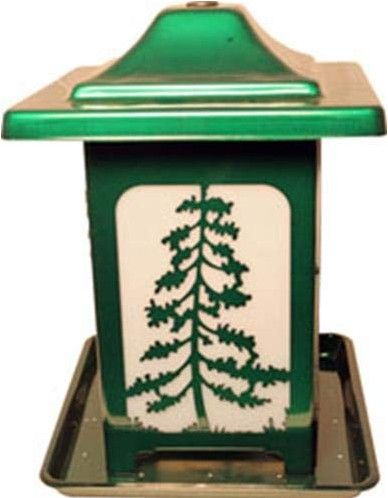 Homestead Woodland Pines Forested Seed Feeder Green