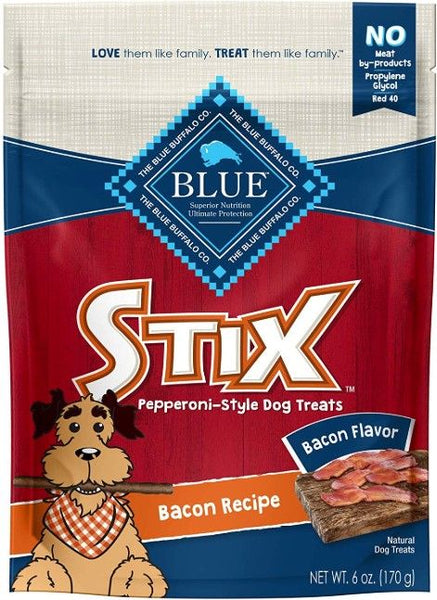 Blue Buffalo Stix Natural Soft-Moist Dog Treats - Bacon Recipe