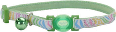 Coastal Pet Safe Cat Glow in the Dark Adjustable Collar Green Stripe