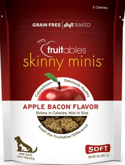 Fruitables Skinny Minis Apple Bacon Flavor Soft Baked Dog Treats