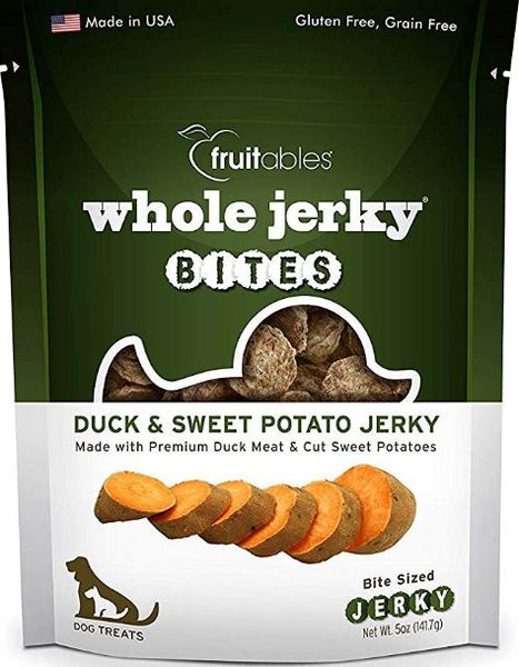 Fruitables Whole Jerky Bites Duck & Sweet Potato Dog Treats