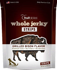 Fruitables Whole Jerky Strips Grilled Bison Dog Treats