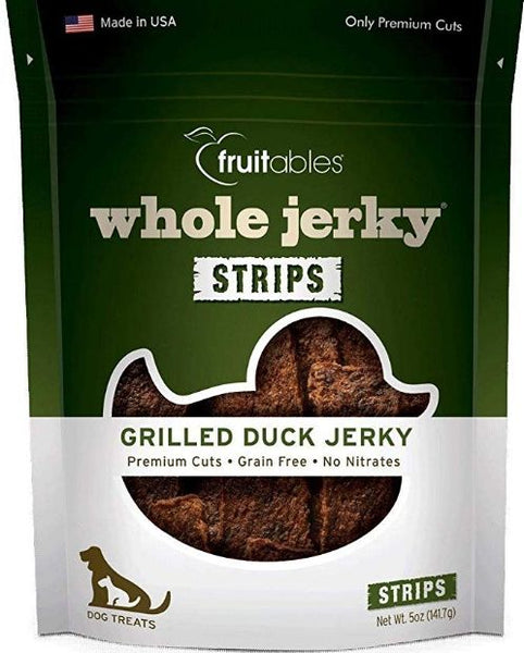 Fruitables Whole Jerky Strips Grilled Duck Dog Treats