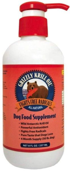 Grizzly Wild Antarctic Krill Oil All-Natural Antioxidant Dog Food Supplement